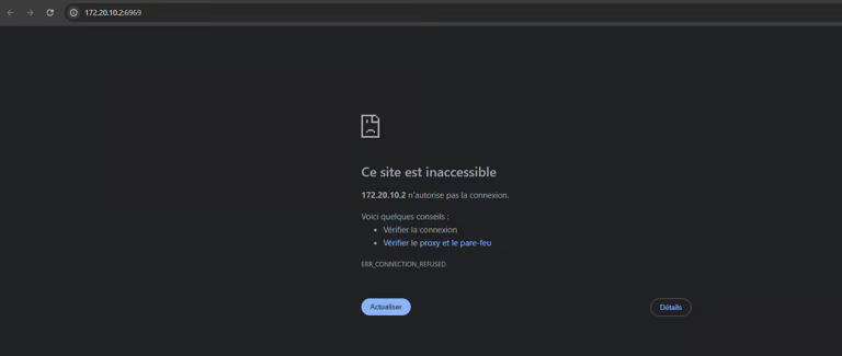 This site can't be reached ERR_CONNECTION_REFUSED on mobile